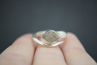 Cairngorm Quartz Sterling Silver Snake Ring