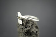 Cairngorm Quartz Sterling Silver Wire Oval Ring
