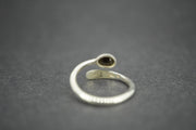 Cairngorm Quartz Sterling Silver Wire Oval Ring