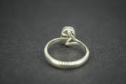 Cairngorm Quartz Sterling Silver Oblong Black Ring