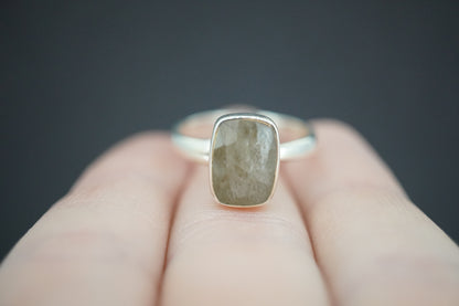 Cairngorm Quartz Sterling Silver Oblong Ring