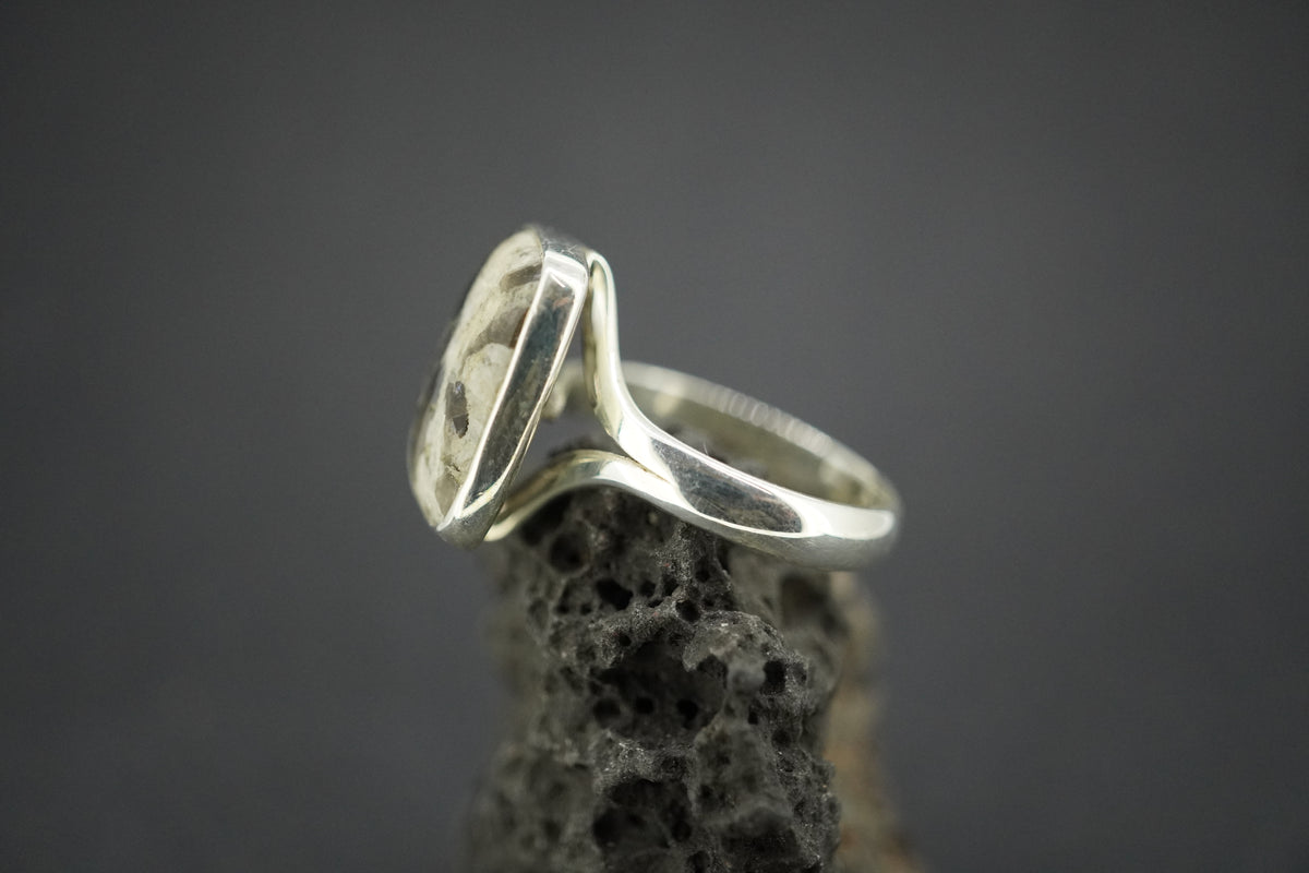 Cairngorm Quartz Sterling Silver Oblong Ring