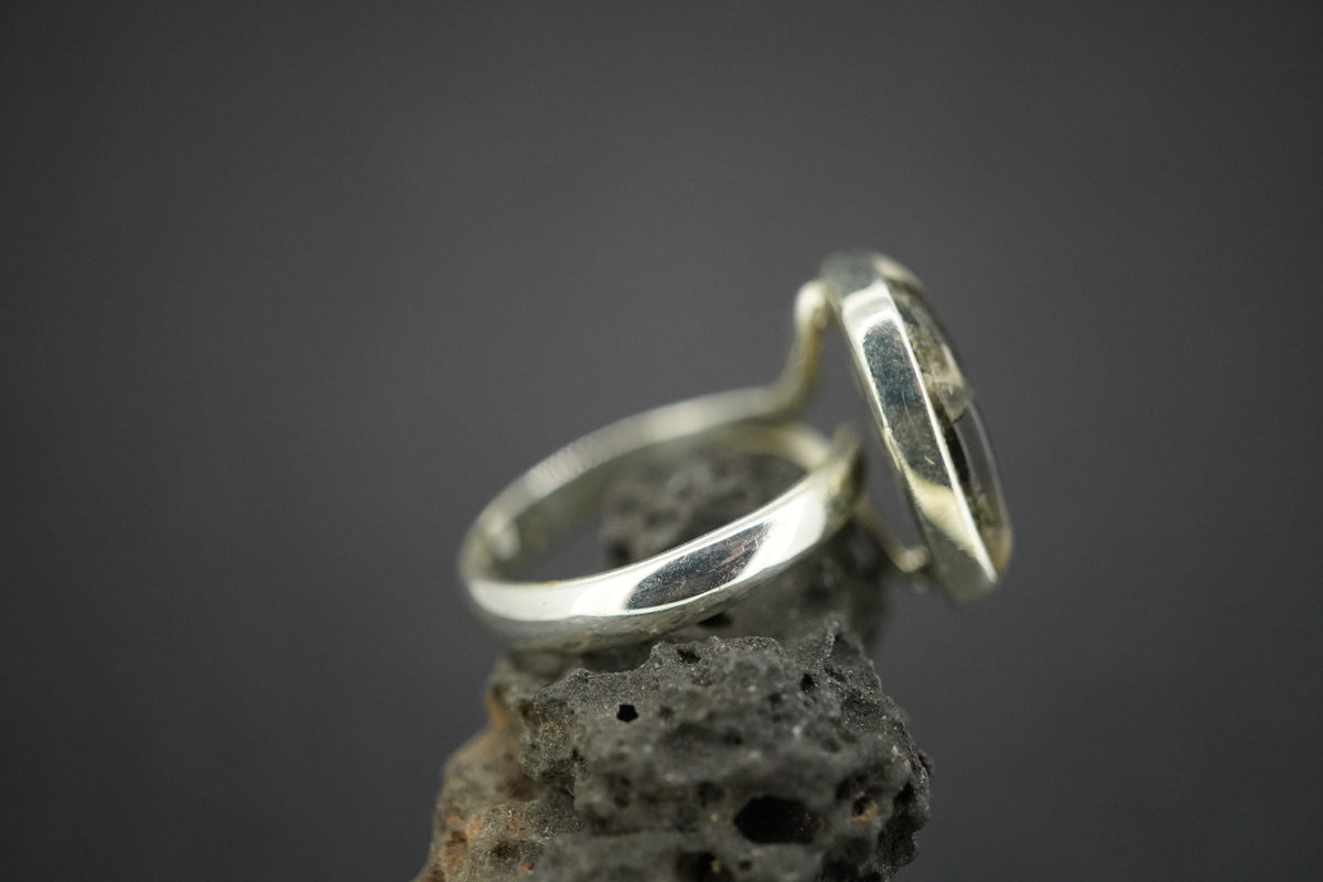 Cairngorm Quartz Sterling Silver Oblong Ring