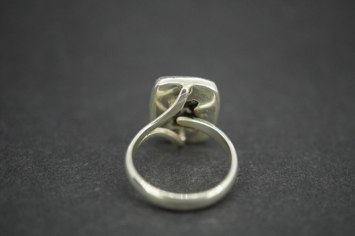 Cairngorm Quartz Sterling Silver Oblong Ring