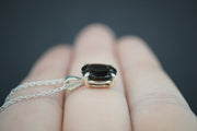 Cairngorm Quartz Sterling Silver Oval Pendant