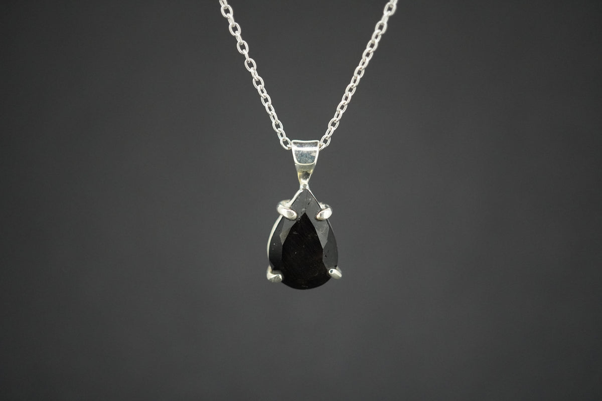 Cairngorm Quartz Sterling Silver Drop Pendant