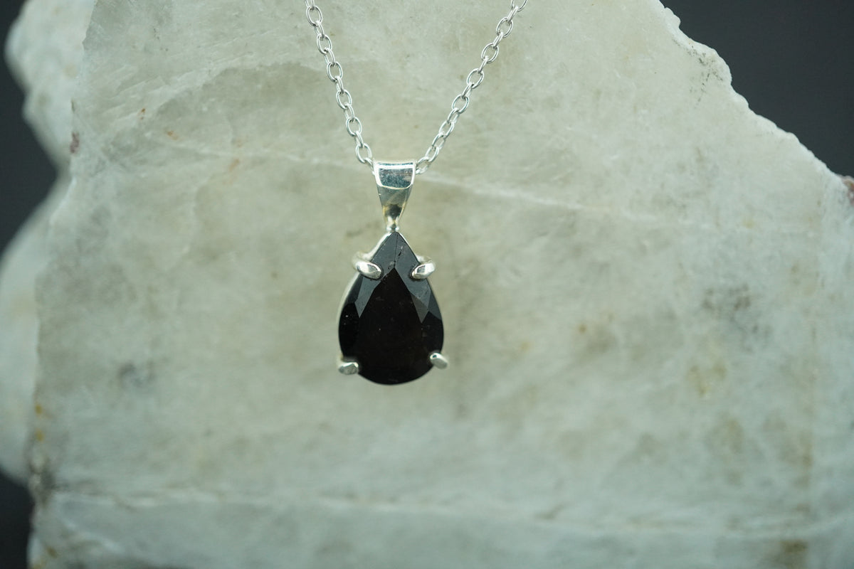 Cairngorm Quartz Sterling Silver Drop Pendant