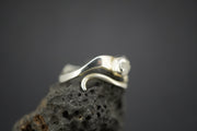 Cairngorm Quartz Sterling Silver Wave Ring