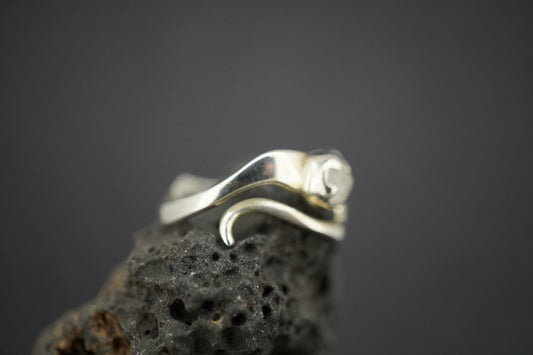 Cairngorm Quartz Sterling Silver Wave Ring
