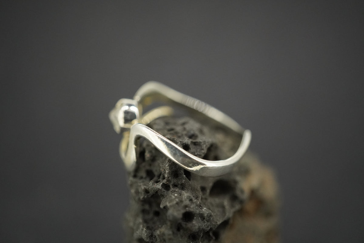 Cairngorm Quartz Sterling Silver Wave Ring