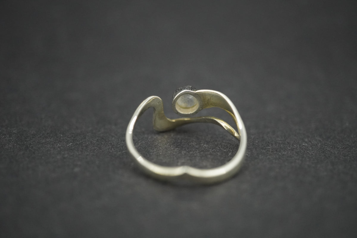 Cairngorm Quartz Sterling Silver Wave Ring