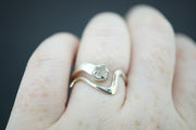 Cairngorm Quartz Sterling Silver Wave Ring