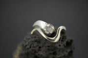 Cairngorm Quartz Sterling Silver Wave Ring