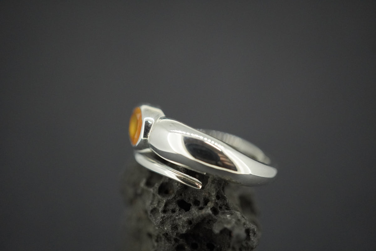 Citrine Sterling Silver Snake Ring