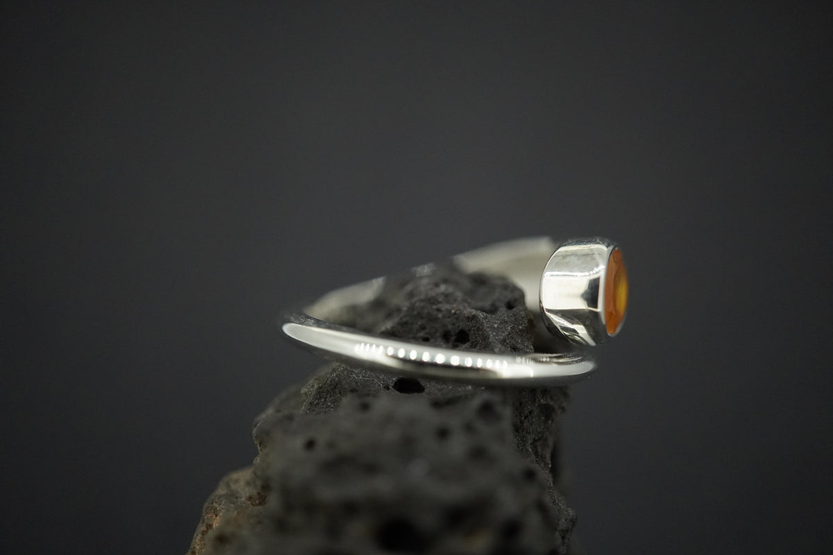Citrine Sterling Silver Snake Ring