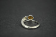 Citrine Sterling Silver Snake Ring