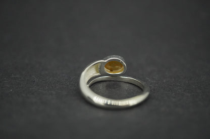 Citrine Sterling Silver Snake Ring