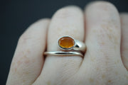 Citrine Sterling Silver Snake Ring