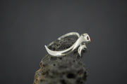 Citrine Sterling Silver Wave Ring