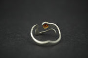 Citrine Sterling Silver Wave Ring