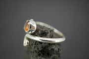 Citrine Sterling Silver Trinity Ring