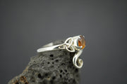 Citrine Sterling Silver Trinity Ring