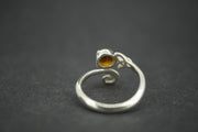 Citrine Sterling Silver Trinity Ring