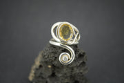 Citrine Sterling Silver Swirl Ring