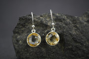 Citrine Sterling Silver Drop Earrings