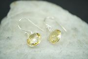 Citrine Sterling Silver Drop Earrings