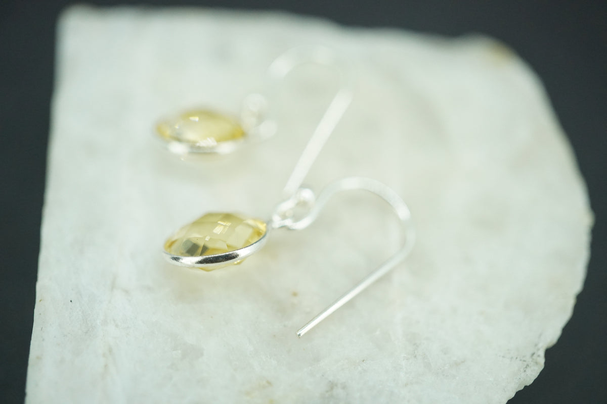 Citrine Sterling Silver Drop Earrings