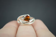 Citrine Sterling Silver Celtic Ring