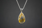 Citrine Sterling Silver Drop Pendant