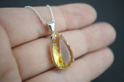 Citrine Sterling Silver Drop Pendant