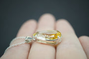 Citrine Sterling Silver Drop Pendant