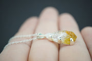 Citrine Sterling Silver Medium Drop Pendant