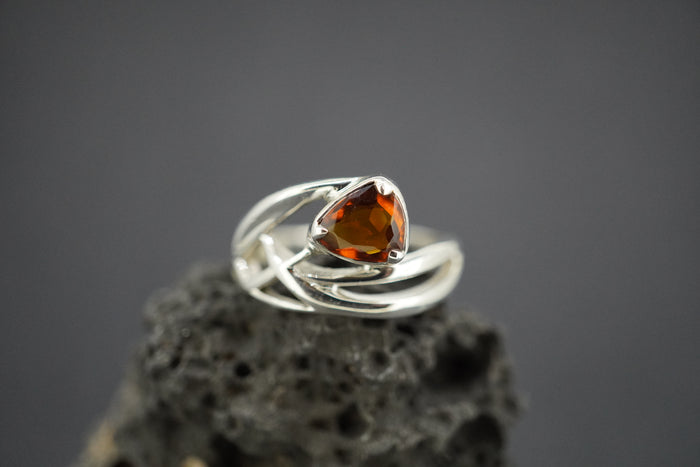 Citrine Sterling Silver Celtic Ring