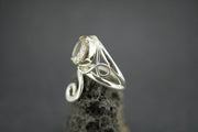 Cairngorm Quartz Sterling Silver Swirl Ring