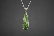 Canadian Jade Sterling Silver Drop Pendant