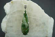 Canadian Jade Sterling Silver Drop Pendant