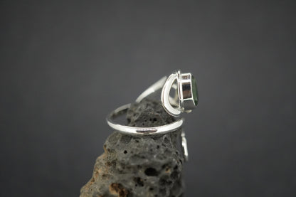 New Zealand Jade Sterling Silver Swirl Ring