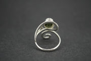 New Zealand Jade Sterling Silver Swirl Ring