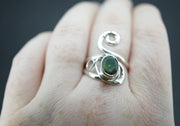 New Zealand Jade Sterling Silver Swirl Ring