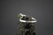 New Zealand Jade Sterling Silver Wire Ring