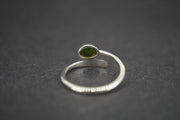 New Zealand Jade Sterling Silver Wire Ring