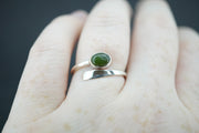New Zealand Jade Sterling Silver Wire Ring