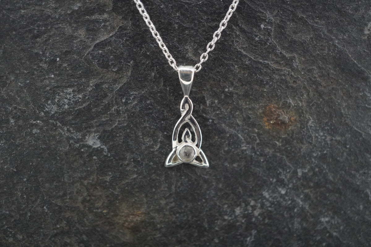Kingdom 'Diamond' Sterling Silver Celtic Pendant
