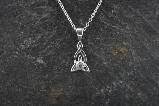 Kingdom 'Diamond' Sterling Silver Celtic Pendant