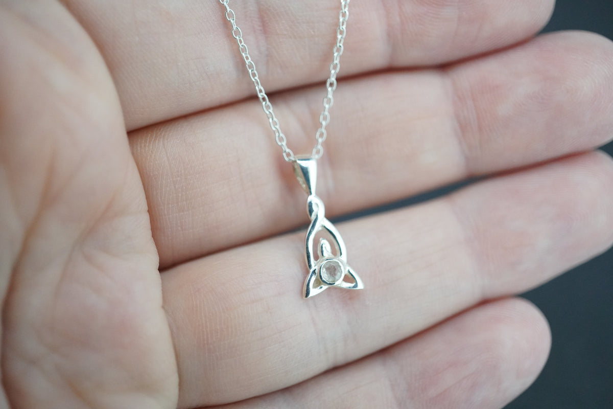 Kingdom 'Diamond' Sterling Silver Celtic Pendant