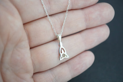 Kingdom 'Diamond' Sterling Silver Celtic Pendant